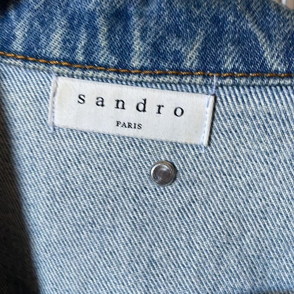 🌟DOUBLE HOST PICK🌟SANDRO denim jacket size 36 (S) worn twice - Picture 3 of 3